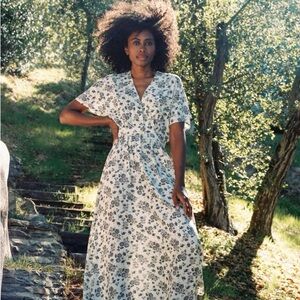 Christy Dawn White and Blue Floral Maxi Dress